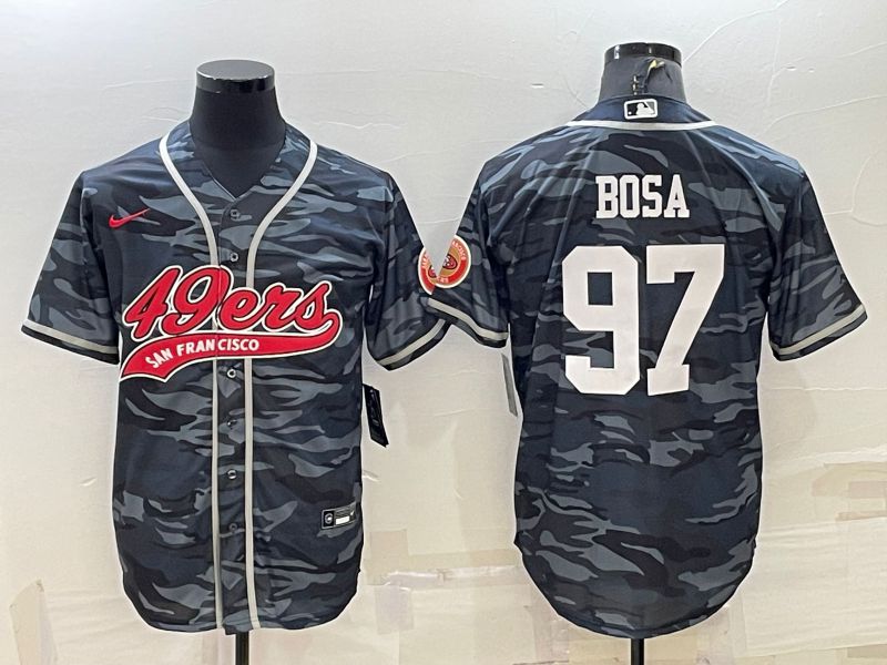 Men San Francisco 49ers 97 Bosa Camo 2022 Nike Co branded NFL Jerseys